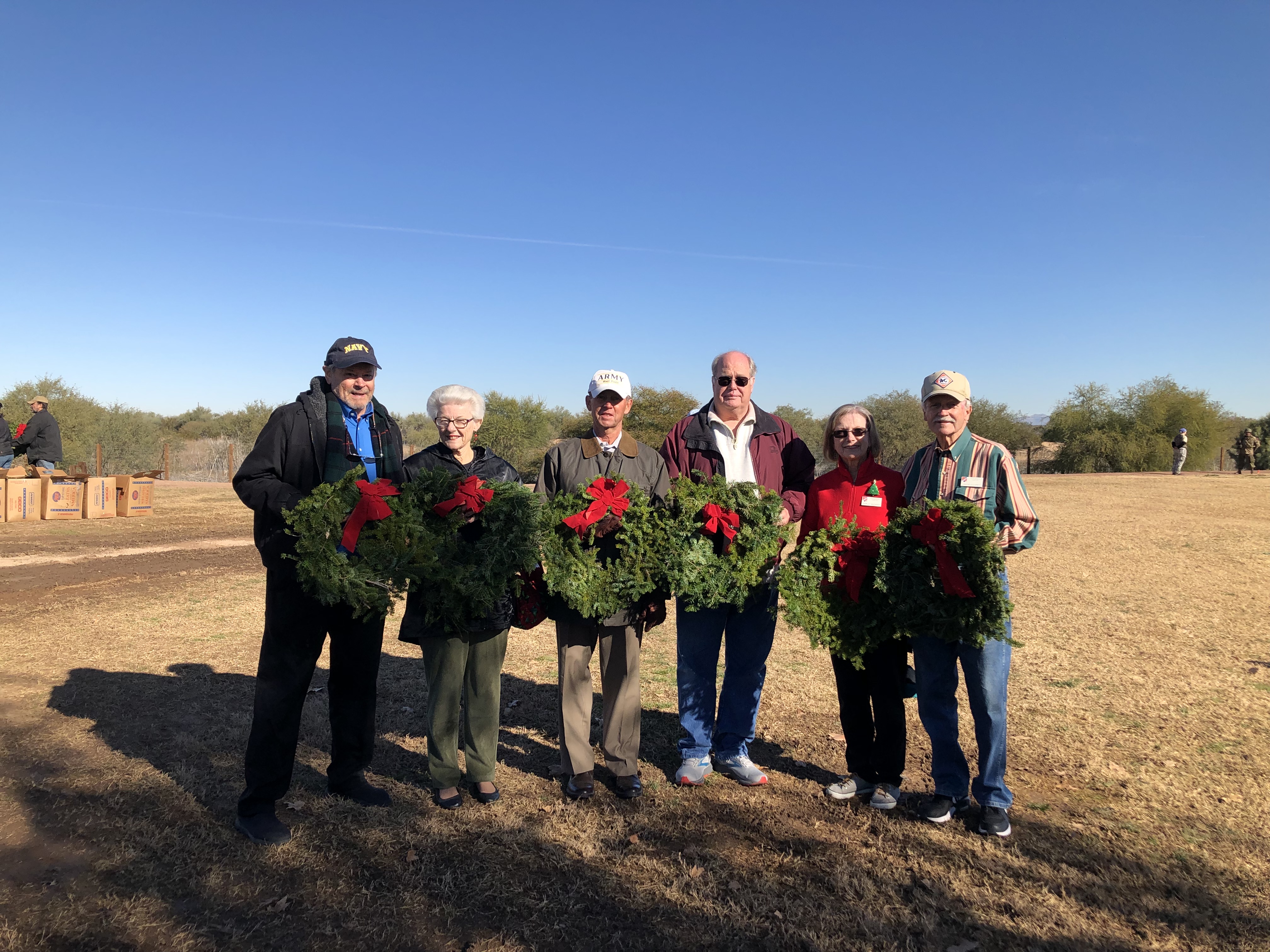 Chapter members participating in Wreaths Across America